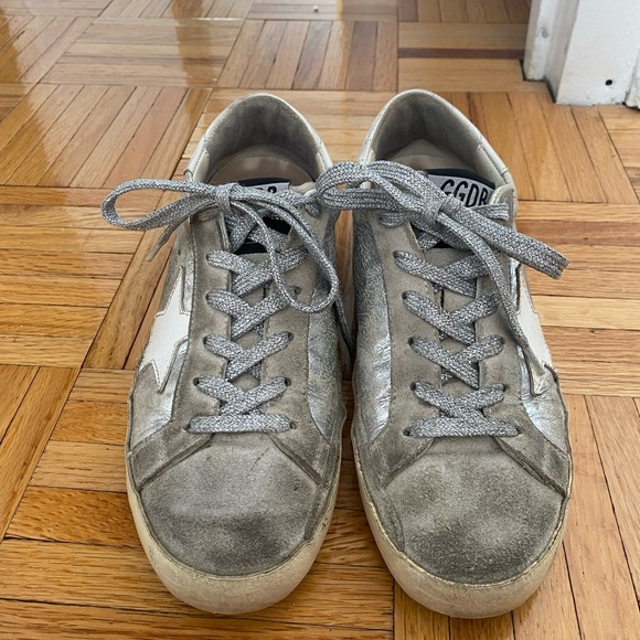 Superstar mixed leather low-top sneakers - Picture 1 of 5